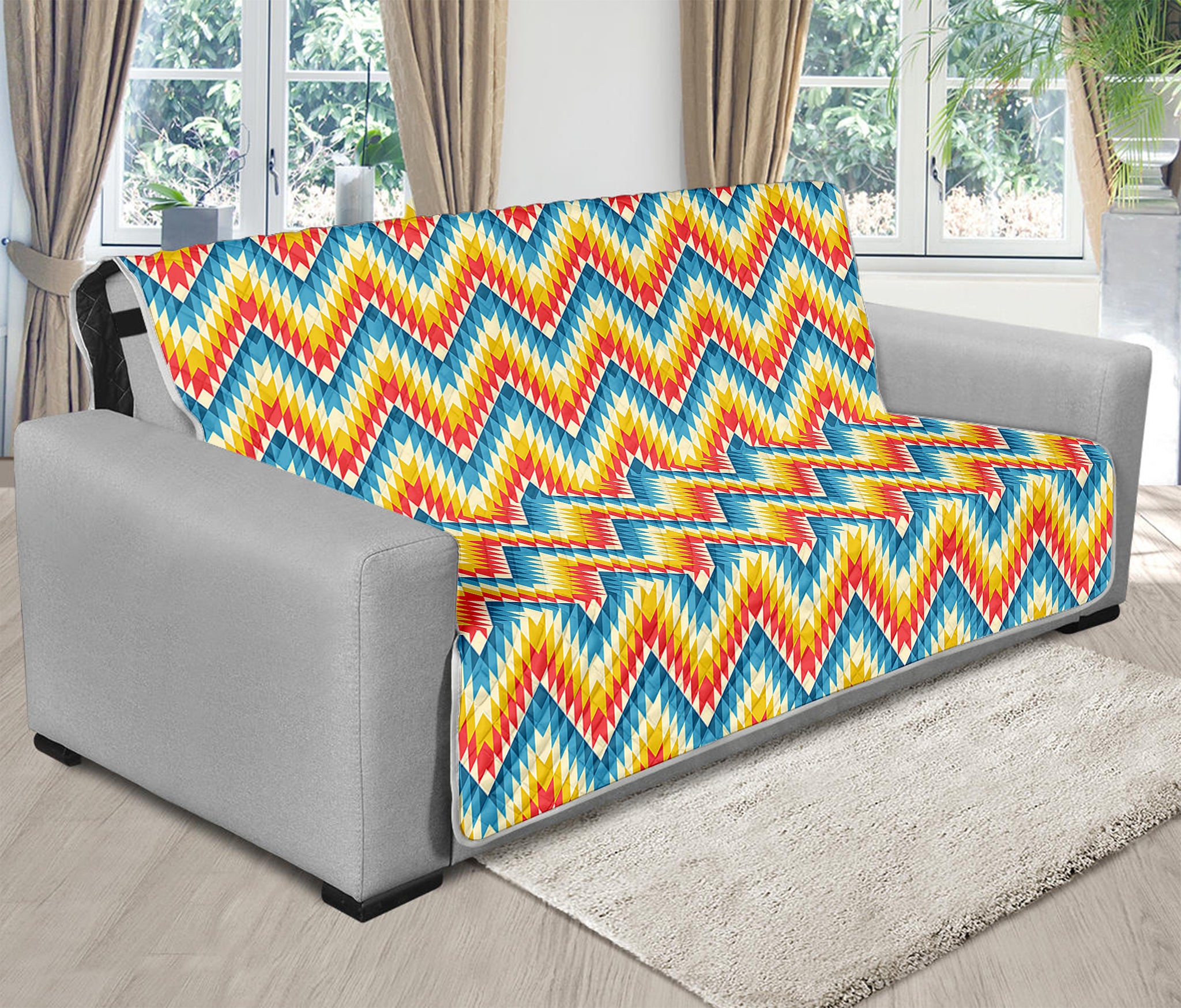 Geometric Native American Pattern Print Futon Protector