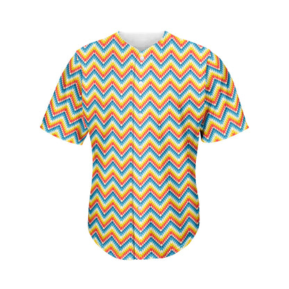 Geometric Native American Pattern Print Men's Baseball Jersey