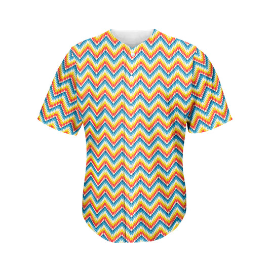 Geometric Native American Pattern Print Men's Baseball Jersey