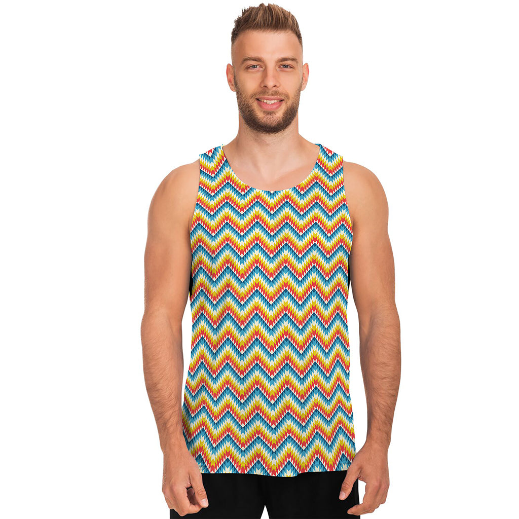 Geometric Native American Pattern Print Men's Tank Top