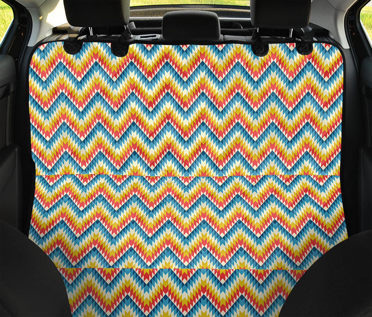 Geometric Native American Pattern Print Pet Car Back Seat Cover