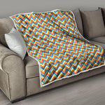 Geometric Native American Pattern Print Quilt