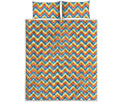 Geometric Native American Pattern Print Quilt Bed Set
