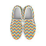 Geometric Native American Pattern Print White Slip On Shoes