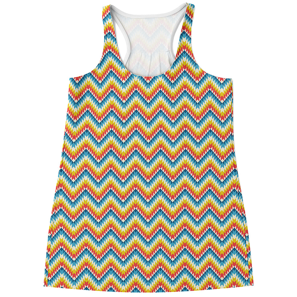 Geometric Native American Pattern Print Women's Racerback Tank Top