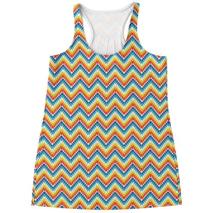 Geometric Native American Pattern Print Women's Racerback Tank Top