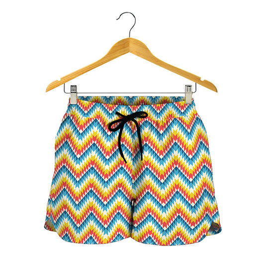 Geometric Native American Pattern Print Women's Shorts