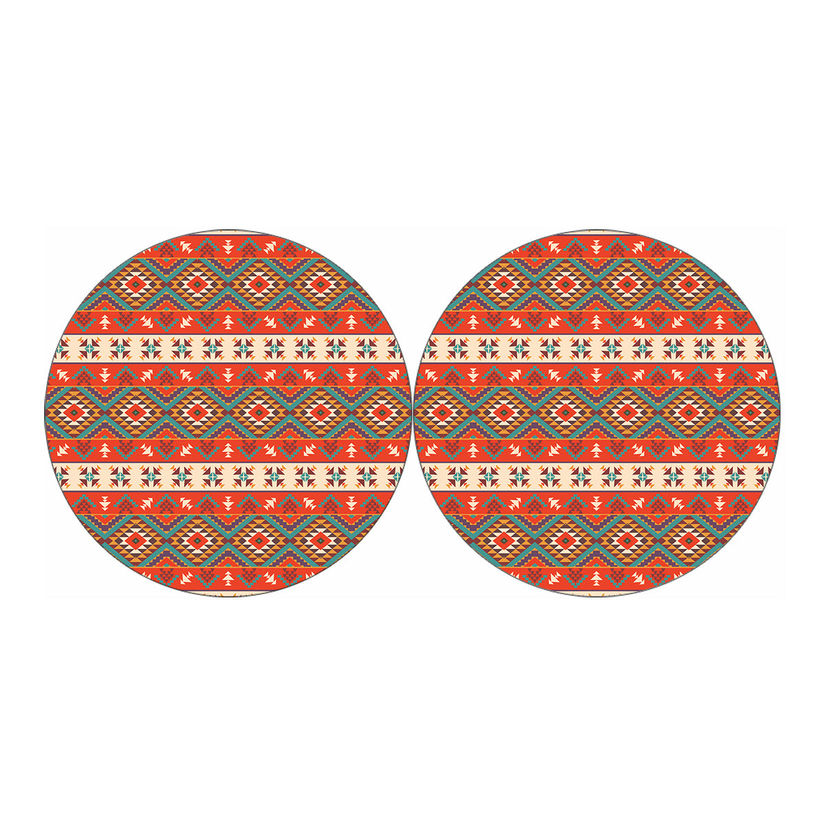 Geometric Native Navajo Print Car Coasters