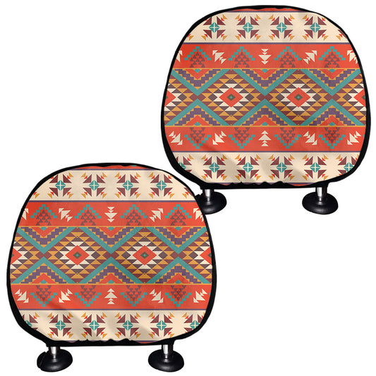 Geometric Native Navajo Print Car Headrest Covers