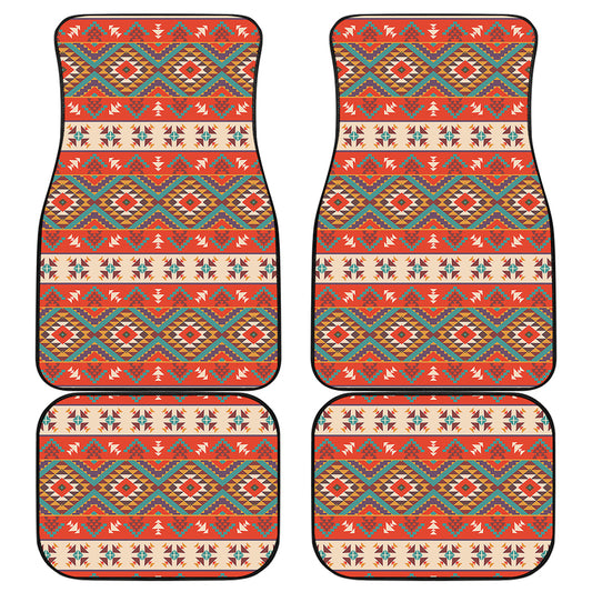 Geometric Native Navajo Print Front and Back Car Floor Mats