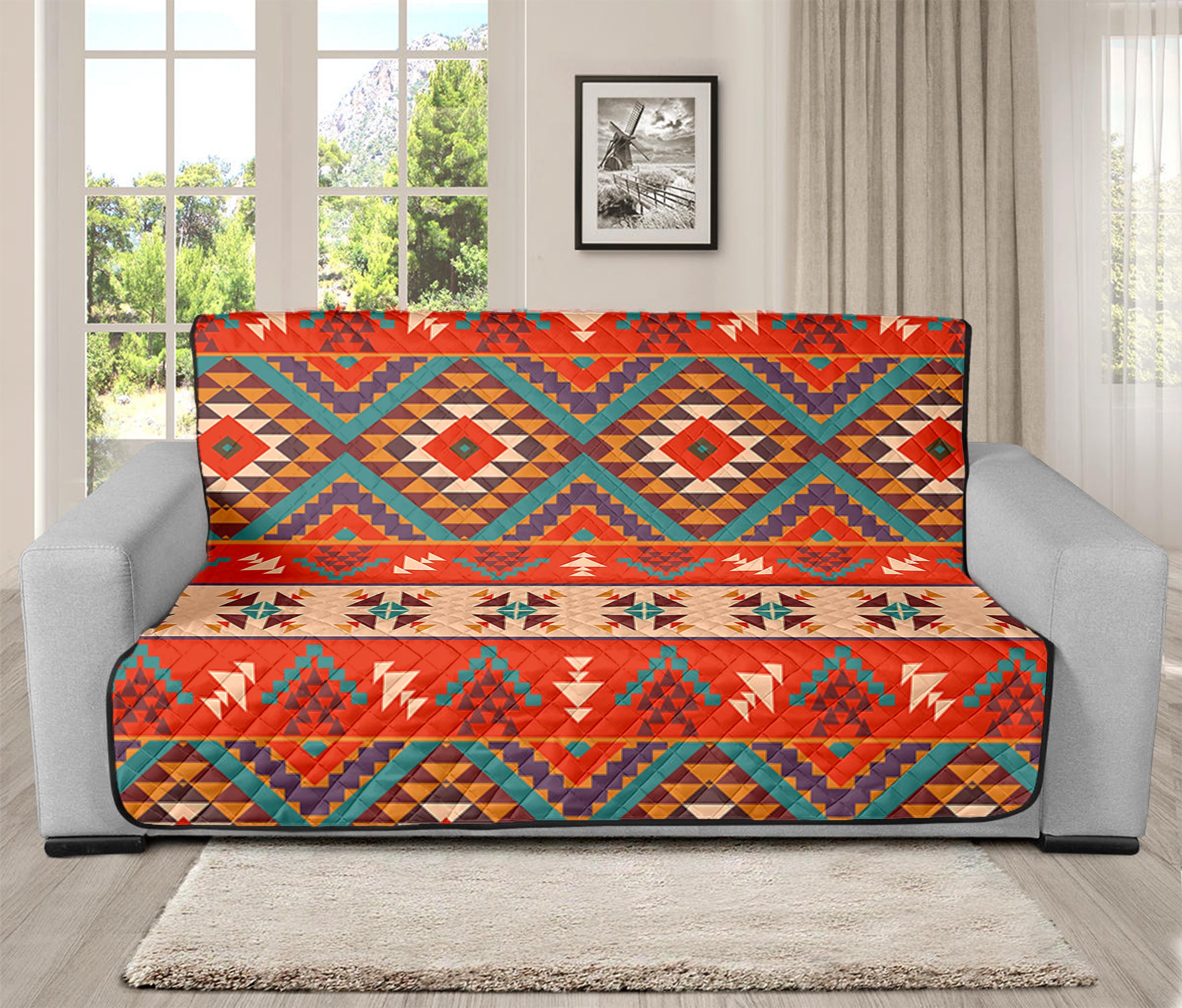 Geometric Native Navajo Print Futon Protector