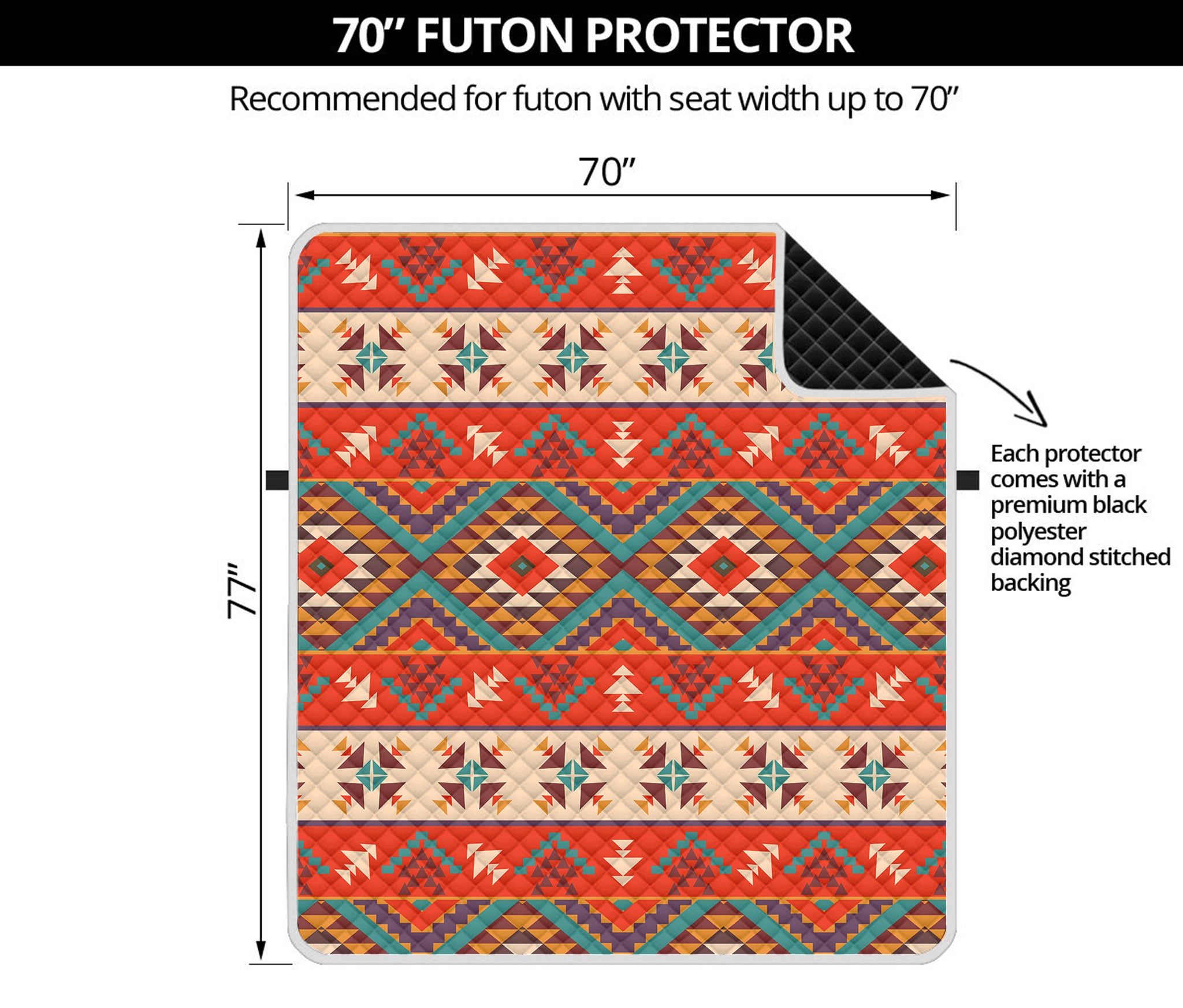 Geometric Native Navajo Print Futon Protector