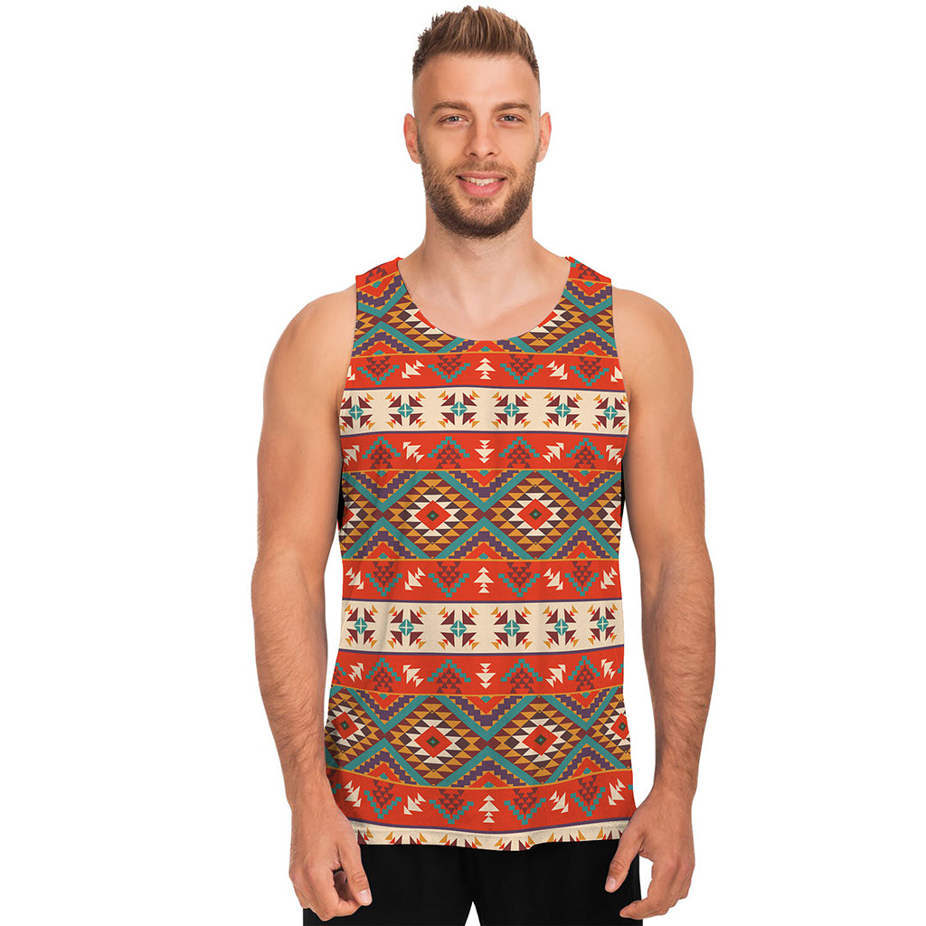 Geometric Native Navajo Print Men's Tank Top