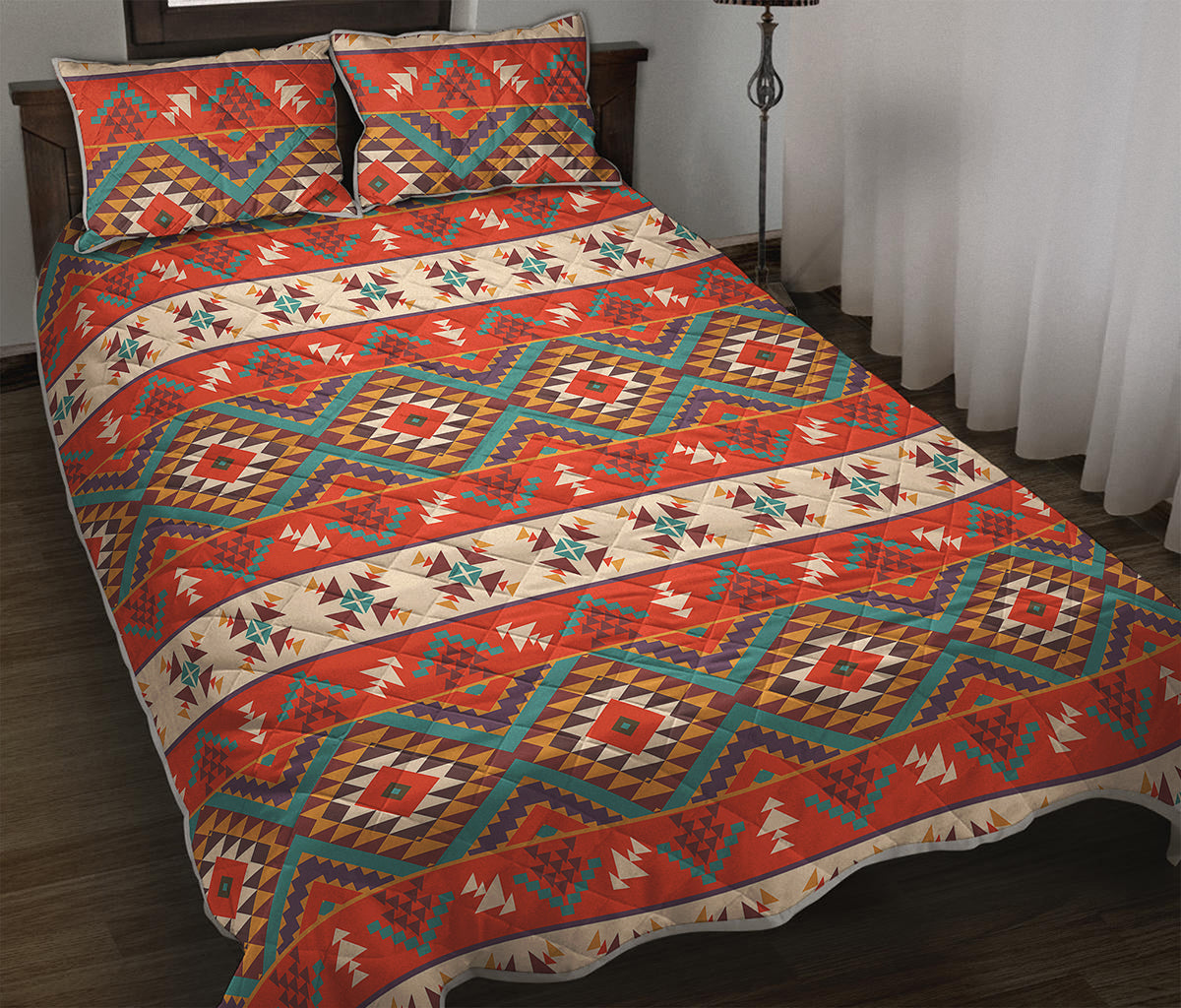 Geometric Native Navajo Print Quilt Bed Set