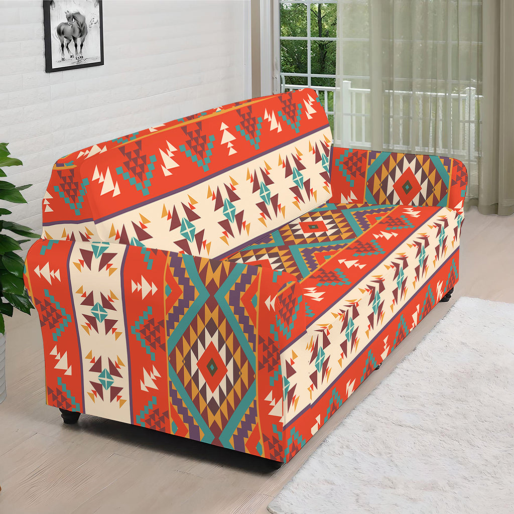 Geometric Native Navajo Print Sofa Cover
