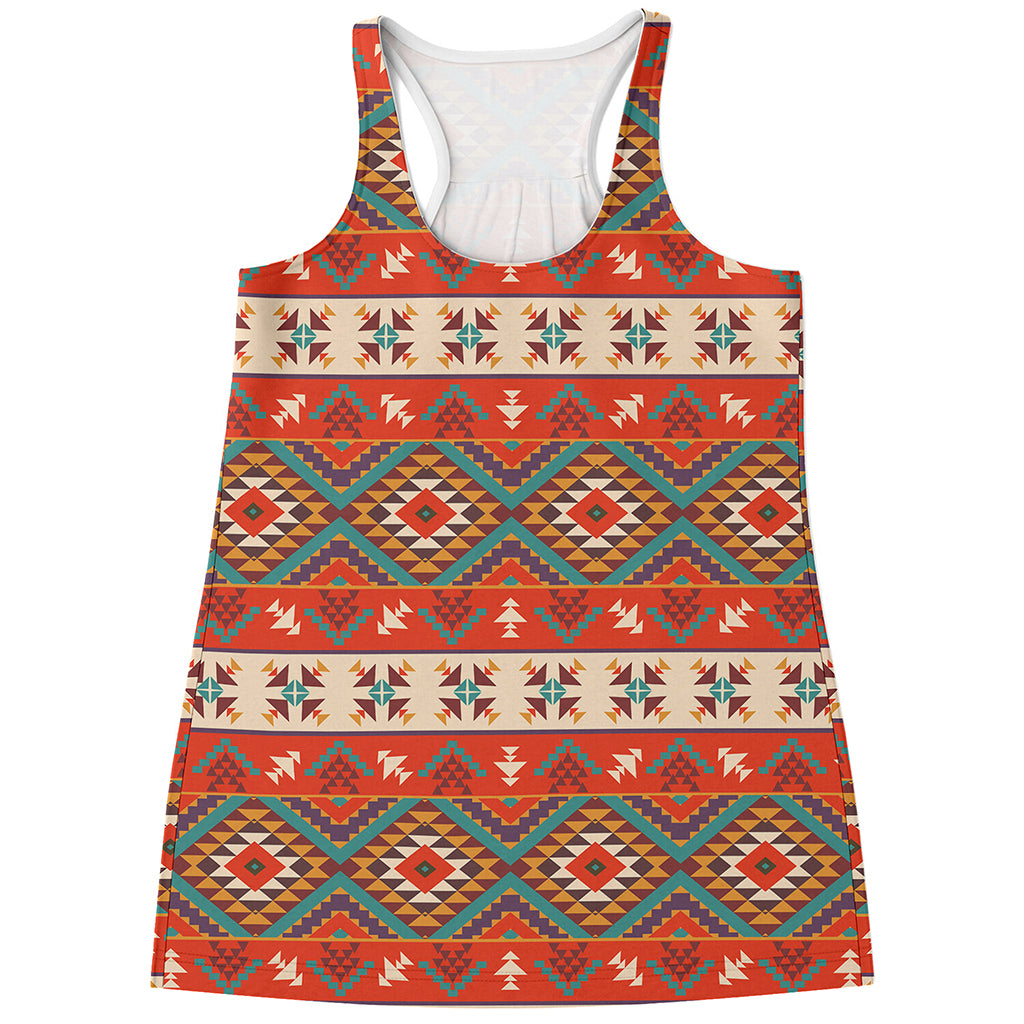 Geometric Native Navajo Print Women's Racerback Tank Top