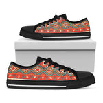 Geometric Native Pendleton Navajo Print Black Low Top Shoes