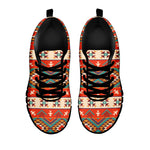 Geometric Native Pendleton Navajo Print Black Sneakers