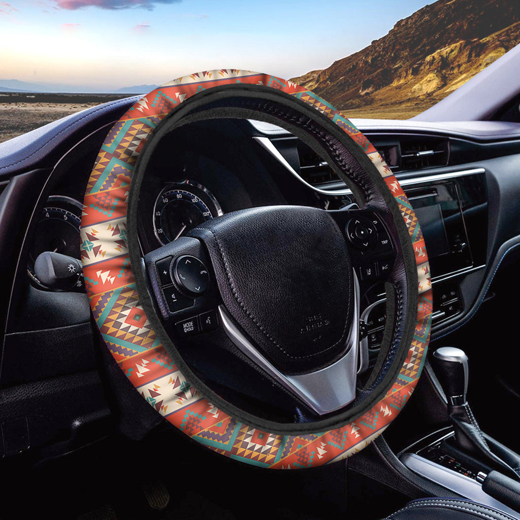 Geometric Native Pendleton Navajo Print Car Steering Wheel Cover