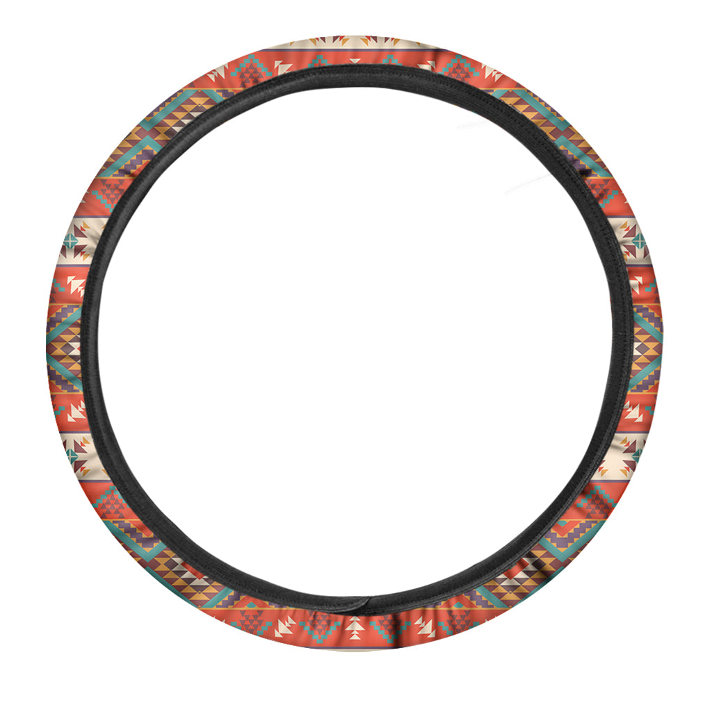 Geometric Native Pendleton Navajo Print Car Steering Wheel Cover