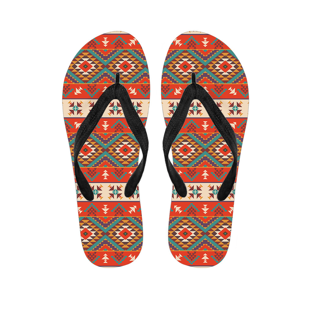 Geometric Native Pendleton Navajo Print Flip Flops