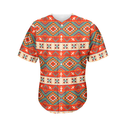 Geometric Native Pendleton Navajo Print Men's Baseball Jersey