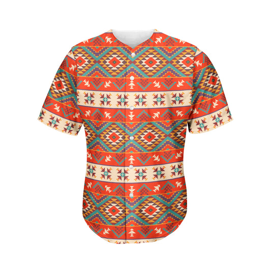 Geometric Native Pendleton Navajo Print Men's Baseball Jersey
