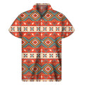 Geometric Native Navajo Print Men's Short Sleeve Shirt