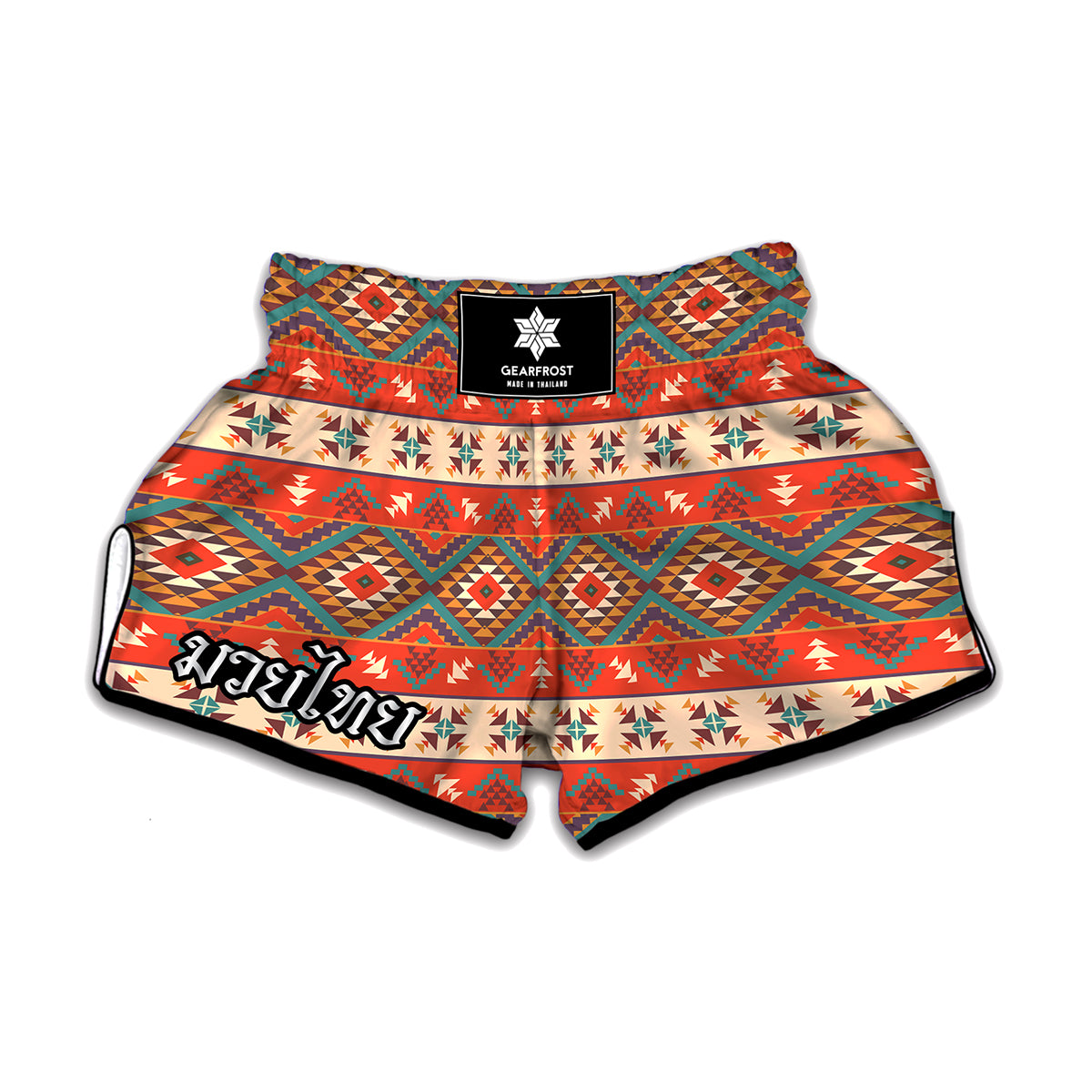 Geometric Native Pendleton Navajo Print Muay Thai Boxing Shorts