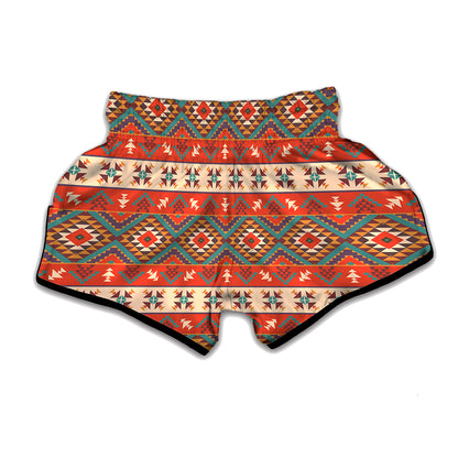 Geometric Native Pendleton Navajo Print Muay Thai Boxing Shorts