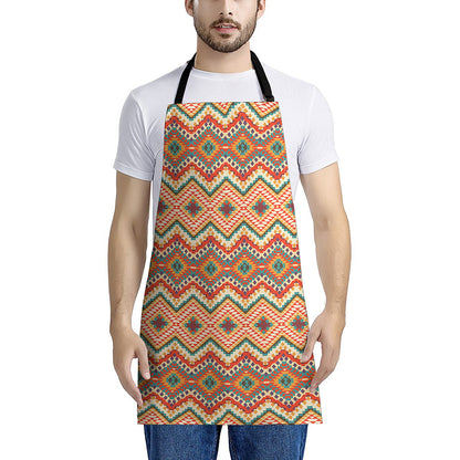 Geometric Navajo Pattern Print Apron