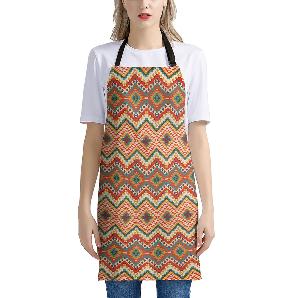 Geometric Navajo Pattern Print Apron