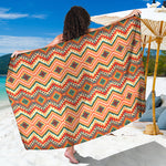 Geometric Navajo Pattern Print Beach Sarong Wrap