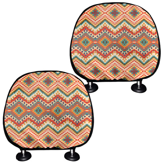 Geometric Navajo Pattern Print Car Headrest Covers