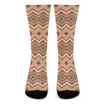 Geometric Navajo Pattern Print Crew Socks