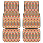 Geometric Navajo Pattern Print Front and Back Car Floor Mats