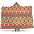Geometric Navajo Pattern Print Hooded Blanket