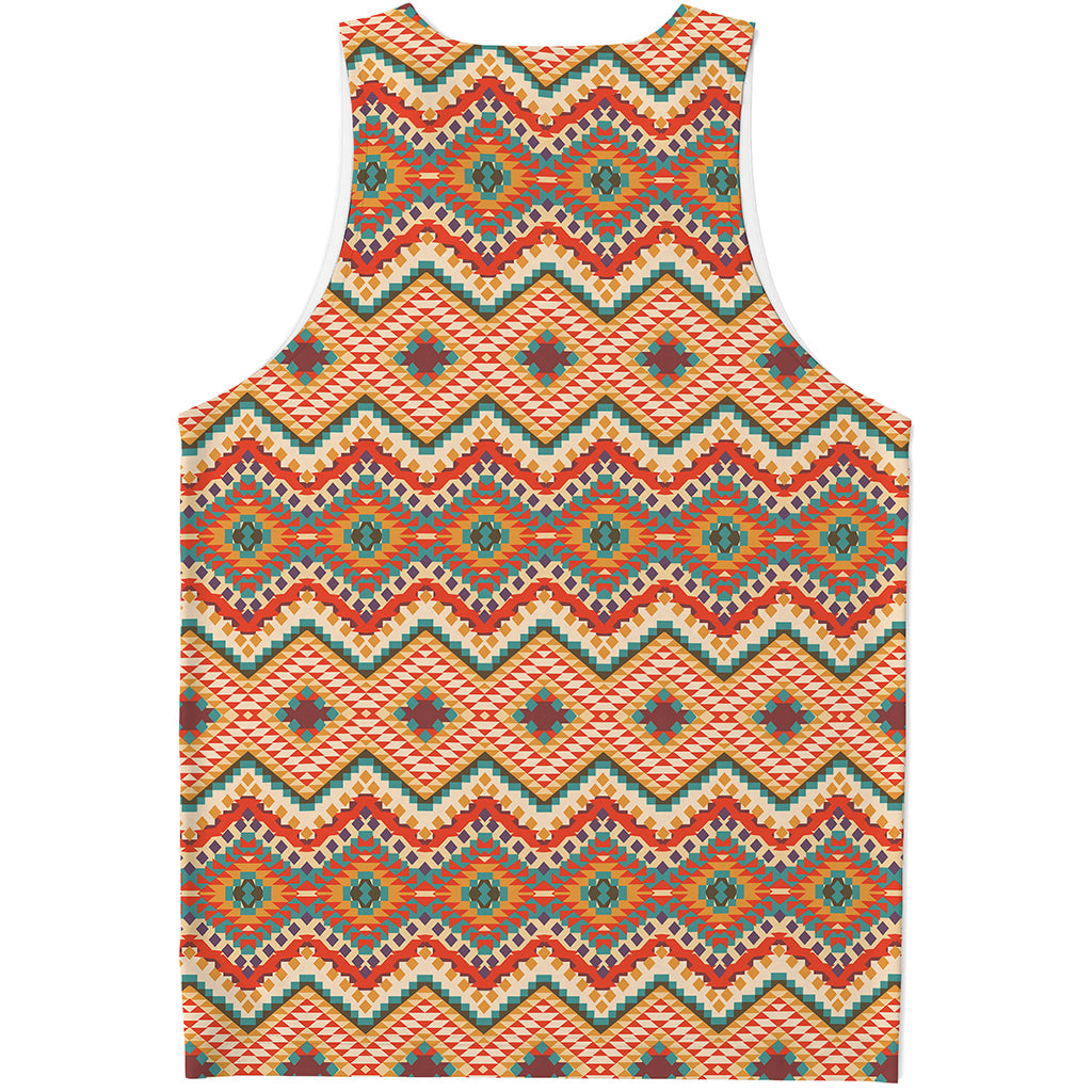 Geometric Navajo Pattern Print Men's Tank Top