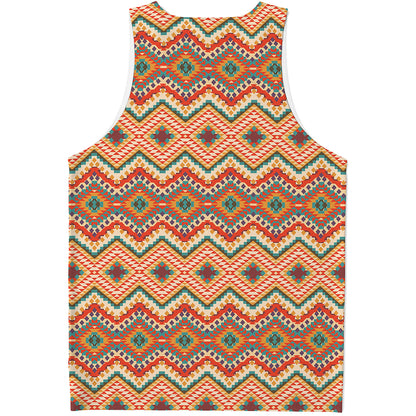 Geometric Navajo Pattern Print Men's Tank Top