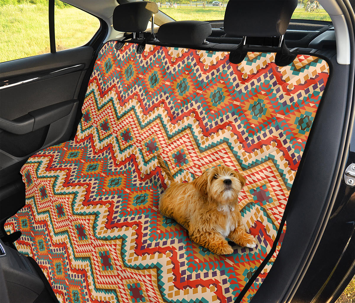 Geometric Navajo Pattern Print Pet Car Back Seat Cover