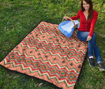 Geometric Navajo Pattern Print Quilt