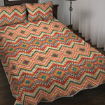 Geometric Navajo Pattern Print Quilt Bed Set
