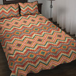 Geometric Navajo Pattern Print Quilt Bed Set