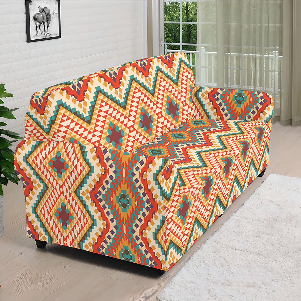 Geometric Navajo Pattern Print Sofa Cover