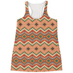 Geometric Navajo Pattern Print Women's Racerback Tank Top