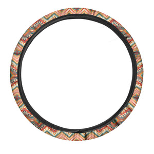 Geometric Pendleton Navajo Pattern Print Car Steering Wheel Cover