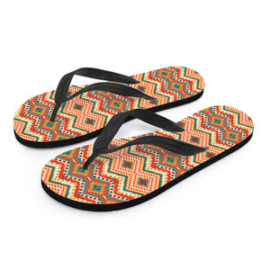 Geometric Pendleton Navajo Pattern Print Flip Flops