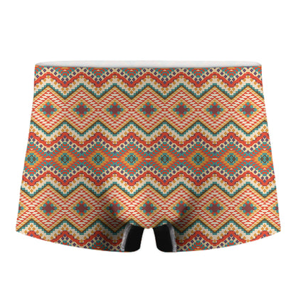Geometric Pendleton Navajo Pattern Print Men's Boxer Briefs