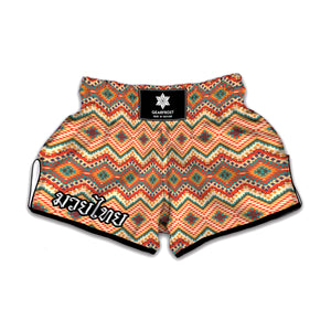 Geometric Pendleton Navajo Pattern Print Muay Thai Boxing Shorts