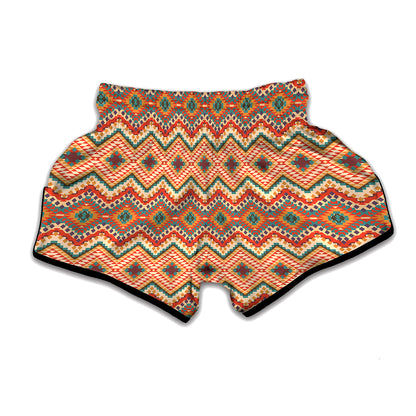 Geometric Pendleton Navajo Pattern Print Muay Thai Boxing Shorts